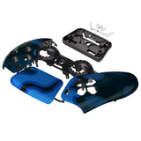 eXtremeRate Blue Black Camouflage Touchpad Front Housing Shell Compatible with ps5 Controller BDM-010/020/030/040/050, DIY Replacement Shell Custom Touch Pad Cover Compatible with ps5 Controller - ZPFT1050G3