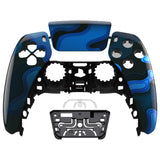 eXtremeRate Blue Black Camouflage Touchpad Front Housing Shell Compatible with ps5 Controller BDM-010/020/030/040/050, DIY Replacement Shell Custom Touch Pad Cover Compatible with ps5 Controller - ZPFT1050G3