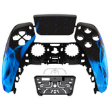 eXtremeRate Blue Flame Touchpad Front Housing Shell Compatible with ps5 Controller BDM-010/020/030/040/050, DIY Replacement Shell Custom Touch Pad Cover Compatible with ps5 Controller - ZPFT1005G3