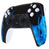 eXtremeRate Blue Flame Touchpad Front Housing Shell Compatible with ps5 Controller BDM-010/020/030/040/050, DIY Replacement Shell Custom Touch Pad Cover Compatible with ps5 Controller - ZPFT1005G3