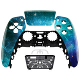 eXtremeRate Blue Nebula Touchpad Front Housing Shell Compatible with ps5 Controller BDM-010/020/030/040/050, DIY Replacement Shell Custom Touch Pad Cover Compatible with ps5 Controller - ZPFT1043G3