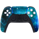eXtremeRate Blue Nebula Touchpad Front Housing Shell Compatible with ps5 Controller BDM-010/020/030/040/050, DIY Replacement Shell Custom Touch Pad Cover Compatible with ps5 Controller - ZPFT1043G3