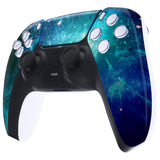 eXtremeRate Blue Nebula Touchpad Front Housing Shell Compatible with ps5 Controller BDM-010/020/030/040/050, DIY Replacement Shell Custom Touch Pad Cover Compatible with ps5 Controller - ZPFT1043G3