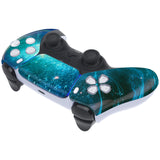 eXtremeRate Blue Nebula Touchpad Front Housing Shell Compatible with ps5 Controller BDM-010/020/030/040/050, DIY Replacement Shell Custom Touch Pad Cover Compatible with ps5 Controller - ZPFT1043G3