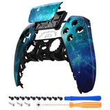 eXtremeRate Blue Nebula Touchpad Front Housing Shell Compatible with ps5 Controller BDM-010/020/030/040/050, DIY Replacement Shell Custom Touch Pad Cover Compatible with ps5 Controller - ZPFT1043G3