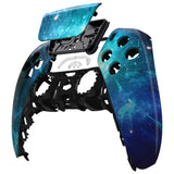 eXtremeRate Blue Nebula Touchpad Front Housing Shell Compatible with ps5 Controller BDM-010/020/030/040/050, DIY Replacement Shell Custom Touch Pad Cover Compatible with ps5 Controller - ZPFT1043G3