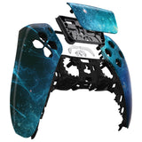 eXtremeRate Blue Nebula Touchpad Front Housing Shell Compatible with ps5 Controller BDM-010/020/030/040/050, DIY Replacement Shell Custom Touch Pad Cover Compatible with ps5 Controller - ZPFT1043G3