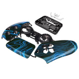 eXtremeRate Blue Swirl Touchpad Front Housing Shell Compatible with ps5 Controller BDM-010/020/030/040/050, DIY Replacement Shell Custom Touch Pad Cover Compatible with ps5 Controller - ZPFT1077G3