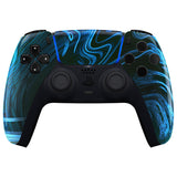 eXtremeRate Blue Swirl Touchpad Front Housing Shell Compatible with ps5 Controller BDM-010/020/030/040/050, DIY Replacement Shell Custom Touch Pad Cover Compatible with ps5 Controller - ZPFT1077G3