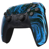 eXtremeRate Blue Swirl Touchpad Front Housing Shell Compatible with ps5 Controller BDM-010/020/030/040/050, DIY Replacement Shell Custom Touch Pad Cover Compatible with ps5 Controller - ZPFT1077G3