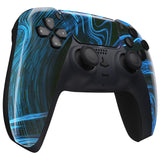 eXtremeRate Blue Swirl Touchpad Front Housing Shell Compatible with ps5 Controller BDM-010/020/030/040/050, DIY Replacement Shell Custom Touch Pad Cover Compatible with ps5 Controller - ZPFT1077G3