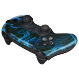 eXtremeRate Blue Swirl Touchpad Front Housing Shell Compatible with ps5 Controller BDM-010/020/030/040/050, DIY Replacement Shell Custom Touch Pad Cover Compatible with ps5 Controller - ZPFT1077G3