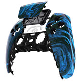 eXtremeRate Blue Swirl Touchpad Front Housing Shell Compatible with ps5 Controller BDM-010/020/030/040/050, DIY Replacement Shell Custom Touch Pad Cover Compatible with ps5 Controller - ZPFT1077G3