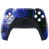 eXtremeRate Blue Universe Touchpad Front Housing Shell Compatible with ps5 Controller BDM-010/020/030/040/050, DIY Replacement Shell Custom Touch Pad Cover Compatible with ps5 Controller - ZPFT1047G3
