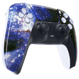 eXtremeRate Blue Universe Touchpad Front Housing Shell Compatible with ps5 Controller BDM-010/020/030/040/050, DIY Replacement Shell Custom Touch Pad Cover Compatible with ps5 Controller - ZPFT1047G3