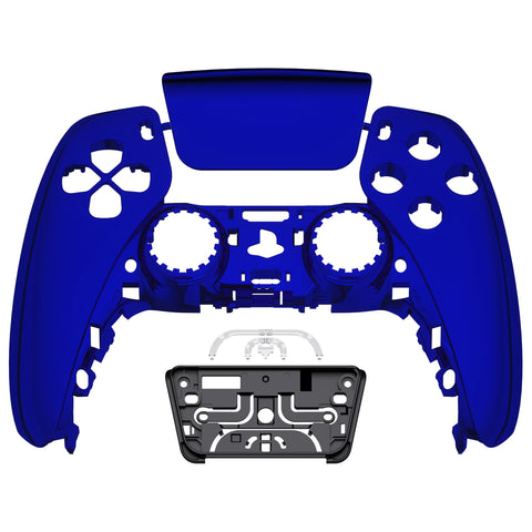 eXtremeRate Chrome Blue Touchpad Front Housing Shell Compatible with ps5 Controller BDM-010/020/030/040/050, DIY Replacement Shell Custom Touch Pad Cover Compatible with ps5 Controller - ZPFD4004G3