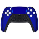 eXtremeRate Chrome Blue Touchpad Front Housing Shell Compatible with ps5 Controller BDM-010/020/030/040/050, DIY Replacement Shell Custom Touch Pad Cover Compatible with ps5 Controller - ZPFD4004G3
