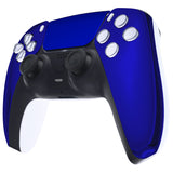 eXtremeRate Chrome Blue Touchpad Front Housing Shell Compatible with ps5 Controller BDM-010/020/030/040/050, DIY Replacement Shell Custom Touch Pad Cover Compatible with ps5 Controller - ZPFD4004G3