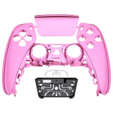 eXtremeRate Chrome Pink Touchpad Front Housing Shell Compatible with ps5 Controller BDM-010/020/030/040/050, DIY Replacement Shell Custom Touch Pad Cover Compatible with ps5 Controller - ZPFD4007G3