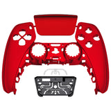 eXtremeRate Chrome Red Touchpad Front Housing Shell Compatible with ps5 Controller BDM-010/020/030/040/050, DIY Replacement Shell Custom Touch Pad Cover Compatible with ps5 Controller - ZPFD4003G3