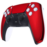 eXtremeRate Chrome Red Touchpad Front Housing Shell Compatible with ps5 Controller BDM-010/020/030/040/050, DIY Replacement Shell Custom Touch Pad Cover Compatible with ps5 Controller - ZPFD4003G3