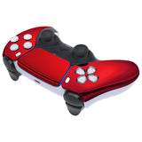 eXtremeRate Chrome Red Touchpad Front Housing Shell Compatible with ps5 Controller BDM-010/020/030/040/050, DIY Replacement Shell Custom Touch Pad Cover Compatible with ps5 Controller - ZPFD4003G3