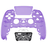 eXtremeRate Clear Atomic Purple Touchpad Front Housing Shell Compatible with ps5 Controller BDM-010/020/030/040/050, DIY Replacement Shell Custom Touch Pad Cover Compatible with ps5 Controller- ZPFM5005G3