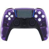 eXtremeRate Clear Atomic Purple Touchpad Front Housing Shell Compatible with ps5 Controller BDM-010/020/030/040/050, DIY Replacement Shell Custom Touch Pad Cover Compatible with ps5 Controller- ZPFM5005G3