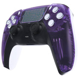 eXtremeRate Clear Atomic Purple Touchpad Front Housing Shell Compatible with ps5 Controller BDM-010/020/030/040/050, DIY Replacement Shell Custom Touch Pad Cover Compatible with ps5 Controller- ZPFM5005G3