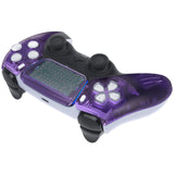 eXtremeRate Clear Atomic Purple Touchpad Front Housing Shell Compatible with ps5 Controller BDM-010/020/030/040/050, DIY Replacement Shell Custom Touch Pad Cover Compatible with ps5 Controller- ZPFM5005G3