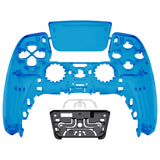 eXtremeRate Clear Blue Touchpad Front Housing Shell Compatible with ps5 Controller BDM-010/020/030/040/050, DIY Replacement Shell Custom Touch Pad Cover Compatible with ps5 Controller - ZPFM5004G3