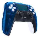 eXtremeRate Clear Blue Touchpad Front Housing Shell Compatible with ps5 Controller BDM-010/020/030/040/050, DIY Replacement Shell Custom Touch Pad Cover Compatible with ps5 Controller - ZPFM5004G3