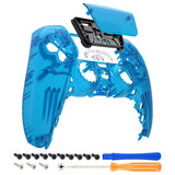 eXtremeRate Clear Blue Touchpad Front Housing Shell Compatible with ps5 Controller BDM-010/020/030/040/050, DIY Replacement Shell Custom Touch Pad Cover Compatible with ps5 Controller - ZPFM5004G3