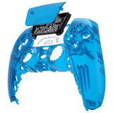 eXtremeRate Clear Blue Touchpad Front Housing Shell Compatible with ps5 Controller BDM-010/020/030/040/050, DIY Replacement Shell Custom Touch Pad Cover Compatible with ps5 Controller - ZPFM5004G3