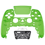 eXtremeRate Clear Green Touchpad Front Housing Shell Compatible with ps5 Controller BDM-010/020/030/040/050, DIY Replacement Shell Custom Touch Pad Cover Compatible with ps5 Controller - ZPFM5003G3