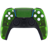 eXtremeRate Clear Green Touchpad Front Housing Shell Compatible with ps5 Controller BDM-010/020/030/040/050, DIY Replacement Shell Custom Touch Pad Cover Compatible with ps5 Controller - ZPFM5003G3