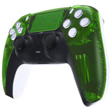 eXtremeRate Clear Green Touchpad Front Housing Shell Compatible with ps5 Controller BDM-010/020/030/040/050, DIY Replacement Shell Custom Touch Pad Cover Compatible with ps5 Controller - ZPFM5003G3