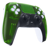 eXtremeRate Clear Green Touchpad Front Housing Shell Compatible with ps5 Controller BDM-010/020/030/040/050, DIY Replacement Shell Custom Touch Pad Cover Compatible with ps5 Controller - ZPFM5003G3