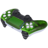 eXtremeRate Clear Green Touchpad Front Housing Shell Compatible with ps5 Controller BDM-010/020/030/040/050, DIY Replacement Shell Custom Touch Pad Cover Compatible with ps5 Controller - ZPFM5003G3