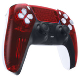 eXtremeRate Clear Red Touchpad Front Housing Shell Compatible with ps5 Controller BDM-010/020/030/040/050, DIY Replacement Shell Custom Touch Pad Cover Compatible with ps5 Controller - ZPFM5002G3