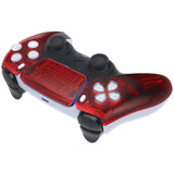 eXtremeRate Clear Red Touchpad Front Housing Shell Compatible with ps5 Controller BDM-010/020/030/040/050, DIY Replacement Shell Custom Touch Pad Cover Compatible with ps5 Controller - ZPFM5002G3