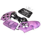 eXtremeRate Cosmic Purple Gold Marble Touchpad Front Housing Shell Compatible with ps5 Controller BDM-010/020/030/040/050, DIY Replacement Shell Custom Touch Pad Cover Compatible with ps5 Controller - ZPFT1044G3