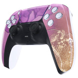 eXtremeRate Cosmic Purple Gold Marble Touchpad Front Housing Shell Compatible with ps5 Controller BDM-010/020/030/040/050, DIY Replacement Shell Custom Touch Pad Cover Compatible with ps5 Controller - ZPFT1044G3