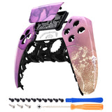 eXtremeRate Cosmic Purple Gold Marble Touchpad Front Housing Shell Compatible with ps5 Controller BDM-010/020/030/040/050, DIY Replacement Shell Custom Touch Pad Cover Compatible with ps5 Controller - ZPFT1044G3