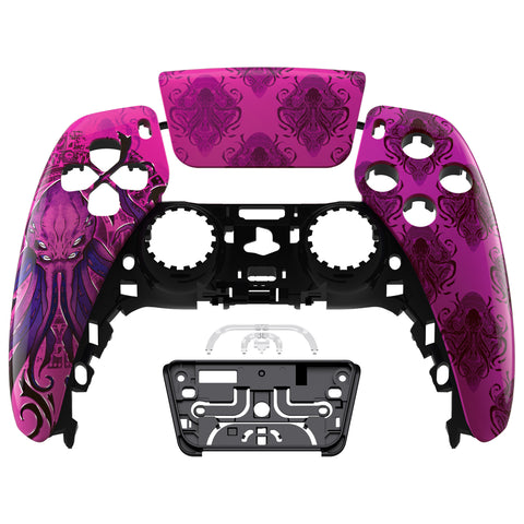 eXtremeRate Darkness Octopus Touchpad Front Housing Shell Compatible with ps5 Controller BDM-010/020/030/040/050, DIY Replacement Shell Custom Touch Pad Cover Compatible with ps5 Controller - ZPFT1015G3
