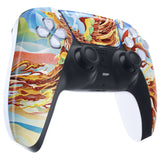 eXtremeRate Fire Phoenix Touchpad Front Housing Shell Compatible with ps5 Controller BDM-010/020/030/040/050, DIY Replacement Shell Custom Touch Pad Cover Compatible with ps5 Controller - ZPFT1090G3