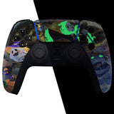 eXtremeRate Glow in Dark - Halloween Candy Night Touchpad Front Housing Shell Compatible with ps5 Controller BDM-010/020/030/040/050, DIY Replacement Shell Custom Touch Pad Cover Compatible with ps5 Controller - ZPFT1083G3
