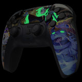 eXtremeRate Glow in Dark - Halloween Candy Night Touchpad Front Housing Shell Compatible with ps5 Controller BDM-010/020/030/040/050, DIY Replacement Shell Custom Touch Pad Cover Compatible with ps5 Controller - ZPFT1083G3