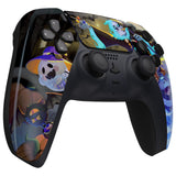 eXtremeRate Glow in Dark - Halloween Candy Night Touchpad Front Housing Shell Compatible with ps5 Controller BDM-010/020/030/040/050, DIY Replacement Shell Custom Touch Pad Cover Compatible with ps5 Controller - ZPFT1083G3