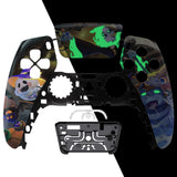 eXtremeRate Glow in Dark - Halloween Candy Night Touchpad Front Housing Shell Compatible with ps5 Controller BDM-010/020/030/040/050, DIY Replacement Shell Custom Touch Pad Cover Compatible with ps5 Controller - ZPFT1083G3